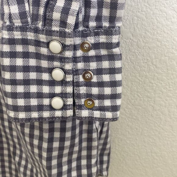 LEVI’S Women’s Western Pearl Snaps Checkered Shirt Dress Size S - Picture 5 of 12
